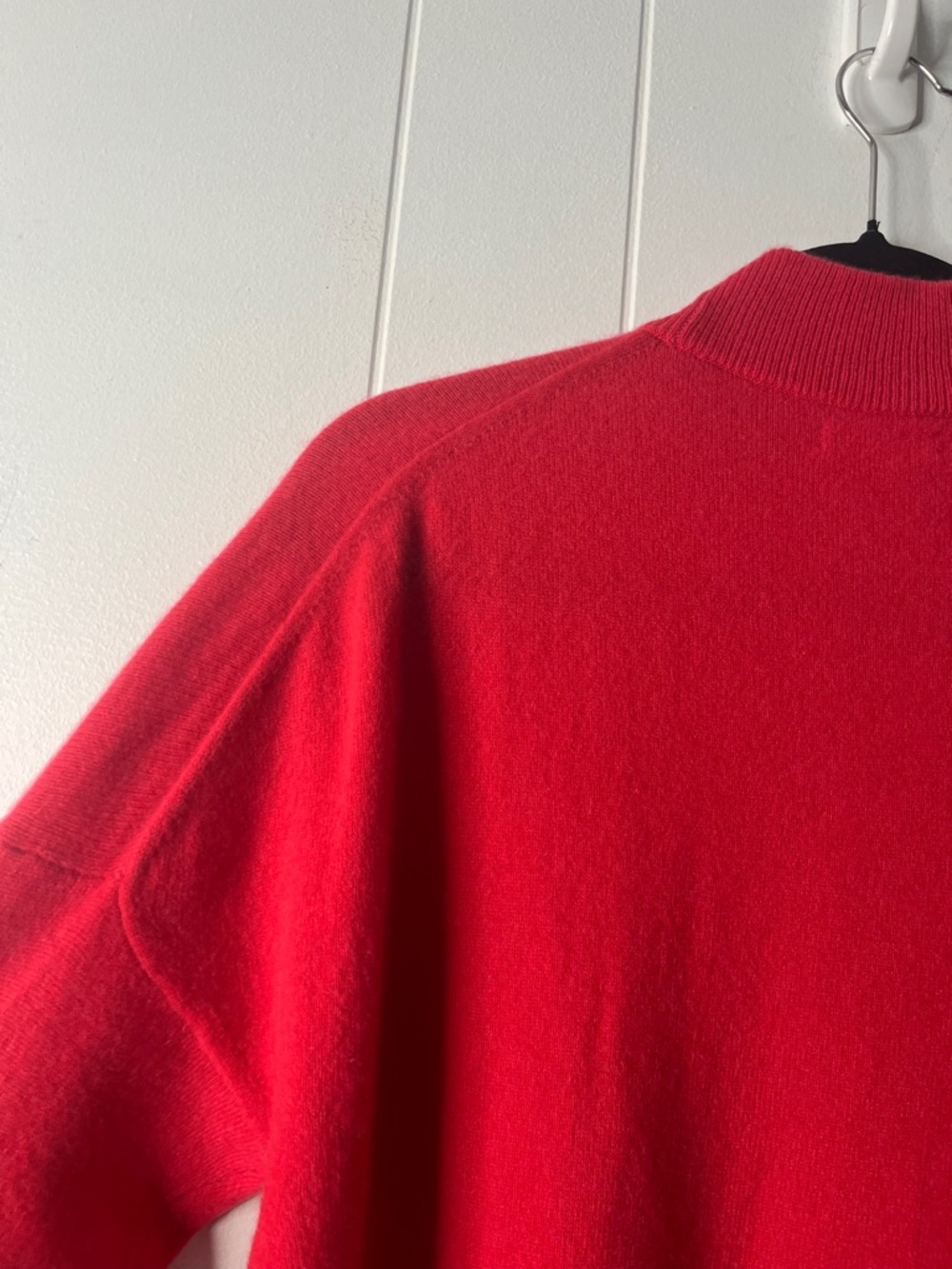 J. Crew 100% Cashmere Bright Pink Mock Neck Sweater Women's M - Picture 6 of 9